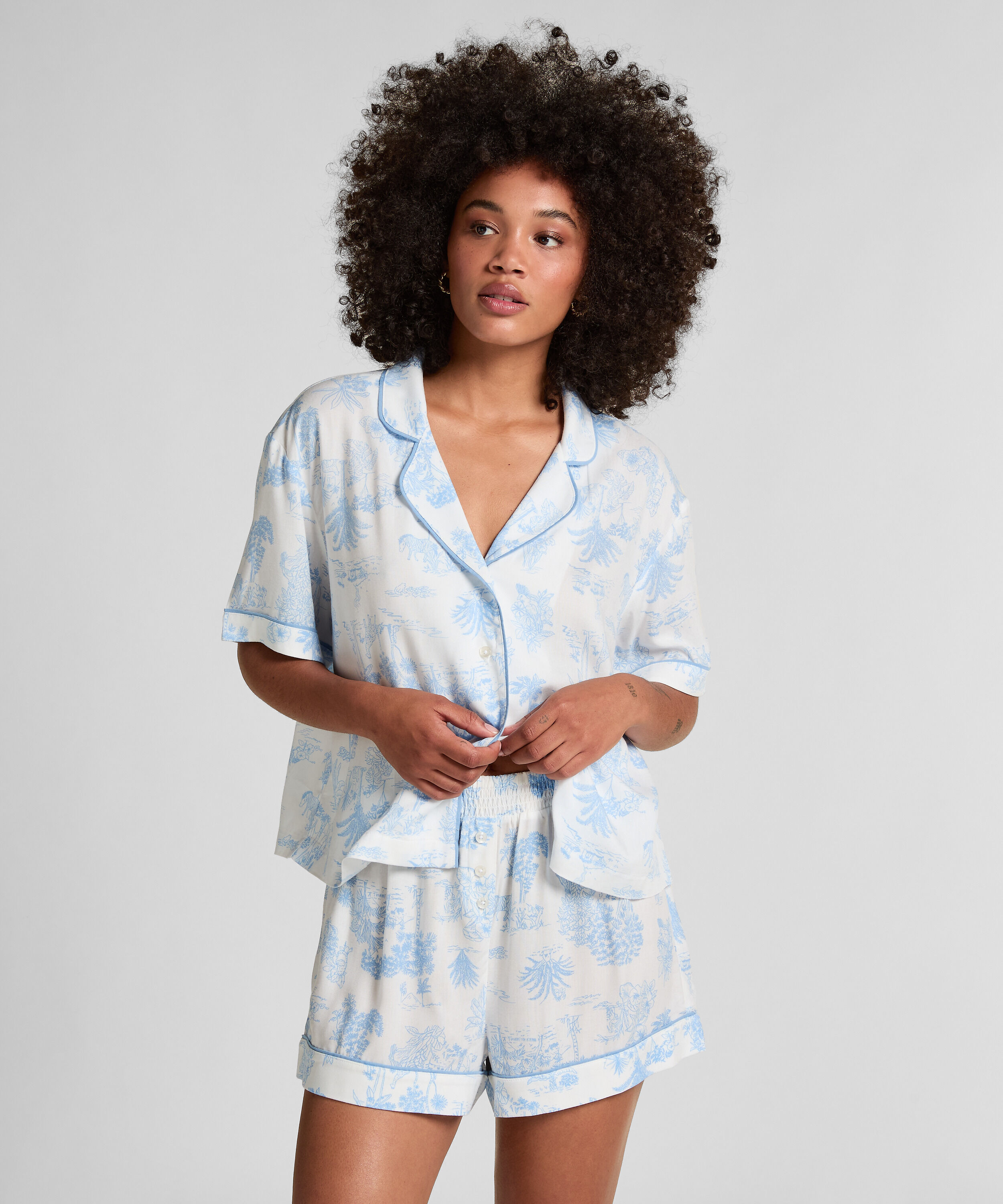 Shorts tejidos, Azul