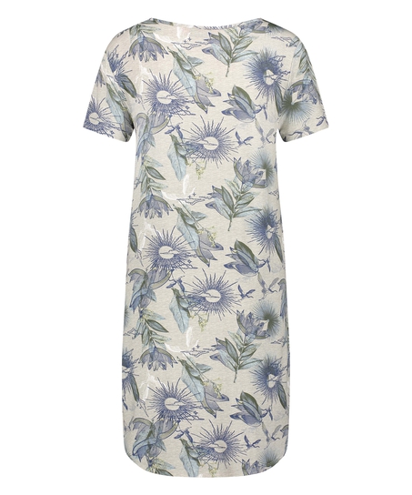 Camis&oacute;n de punto de manga corta, Beige