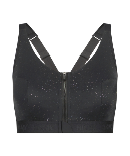 HKMX Sujetador deportivo The Pro Level 3, Negro