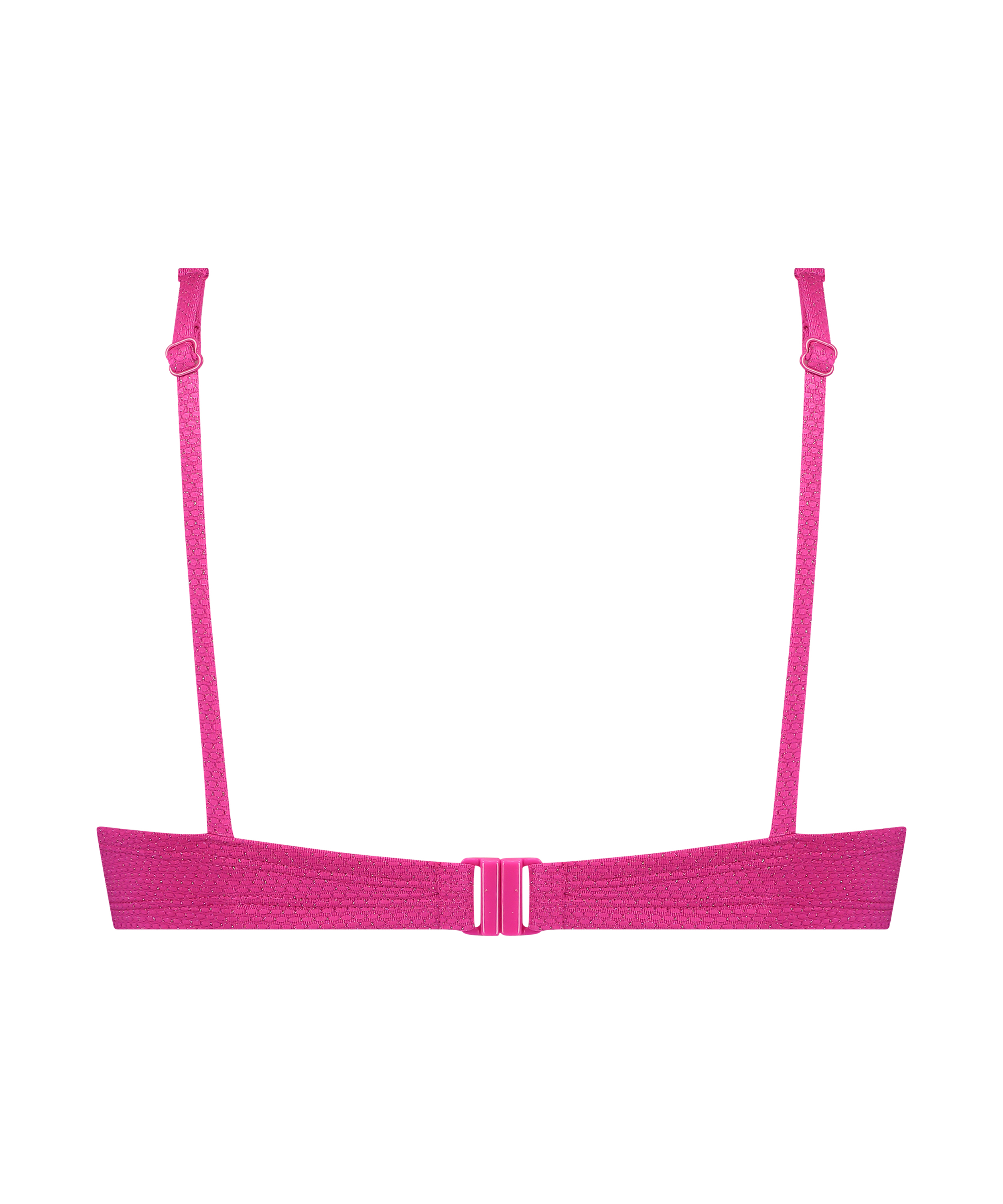 Top de bikini de lúrex Scallop, Rosa, main