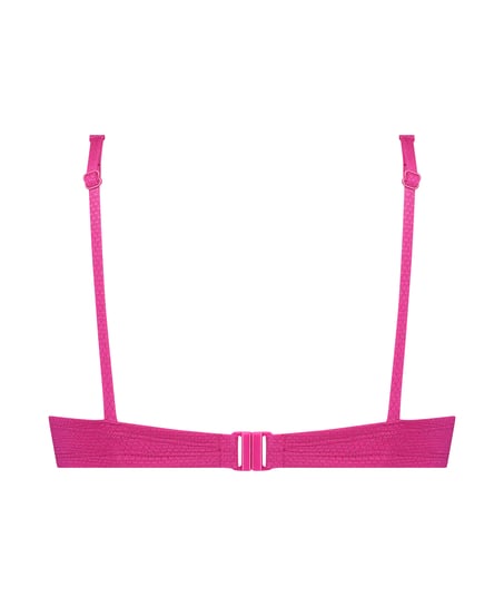 Top de bikini de lúrex Scallop, Rosa