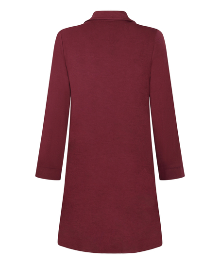 Vestido camisero de manga larga de jersey Essential, Morado