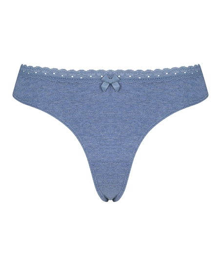 Tanga de algodón, Azul