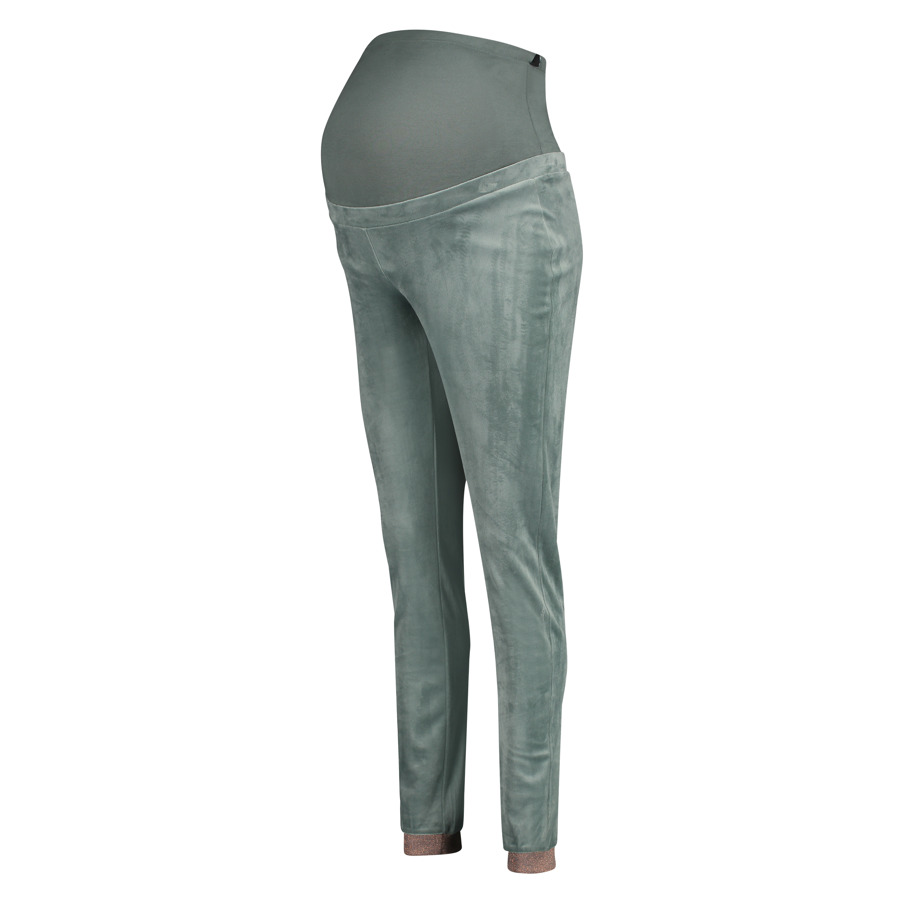 Pantalón de terciopelo lurex premamá, Verde, main