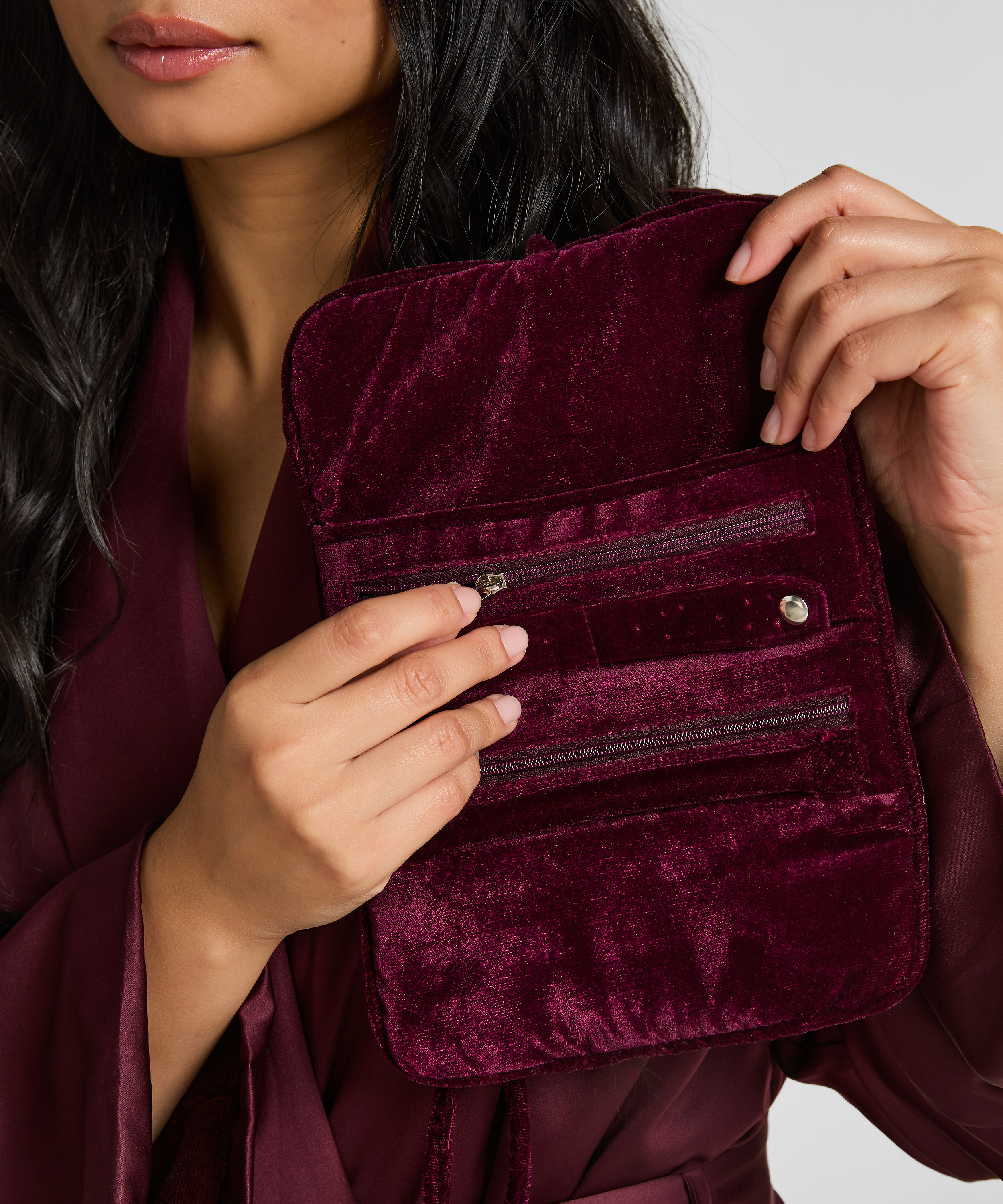 Estuche de bisutería con cuentas, Morado, main