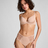 Superslip midi de encaje, Beige