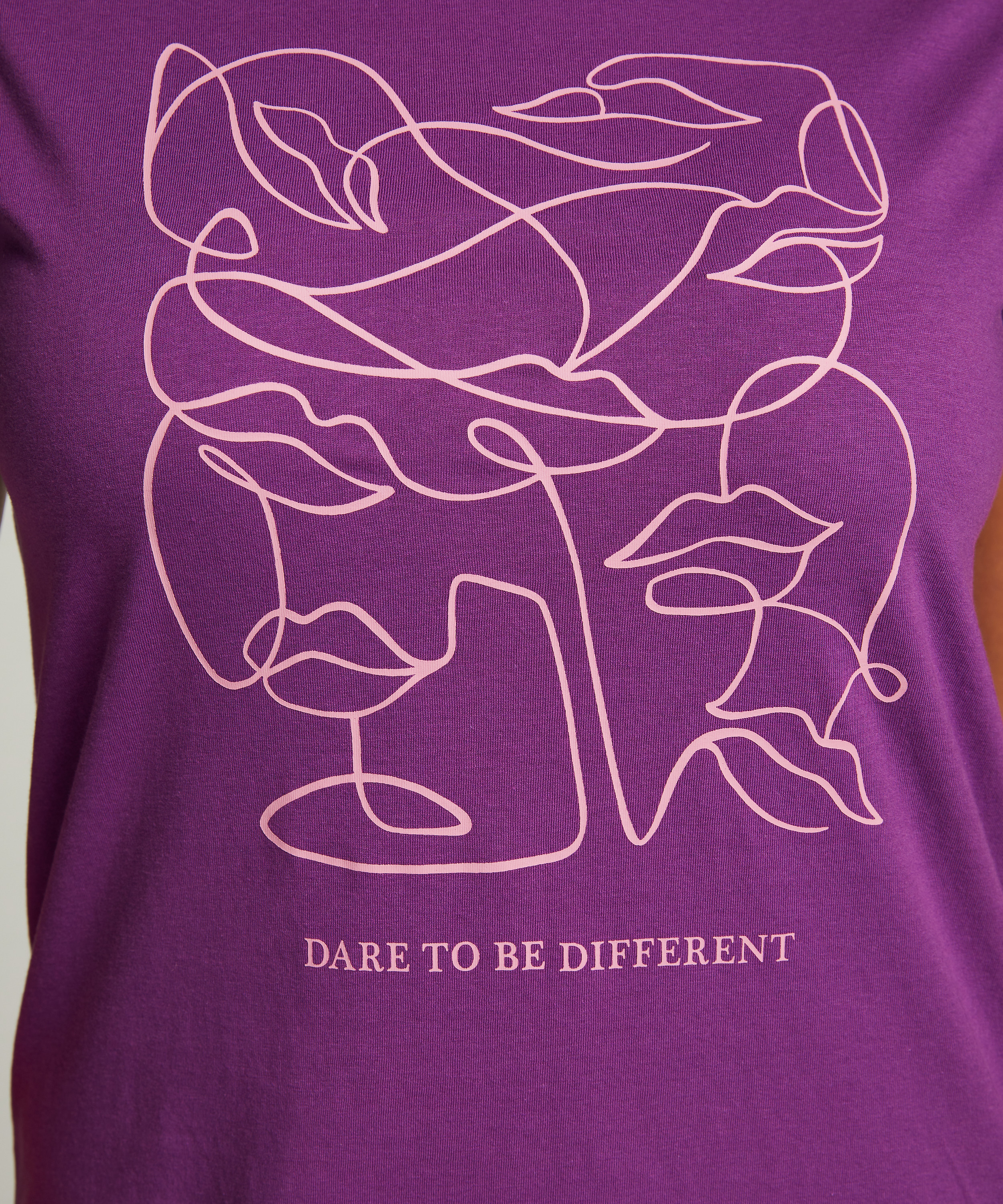 Camisón de escote redondo, Morado, main