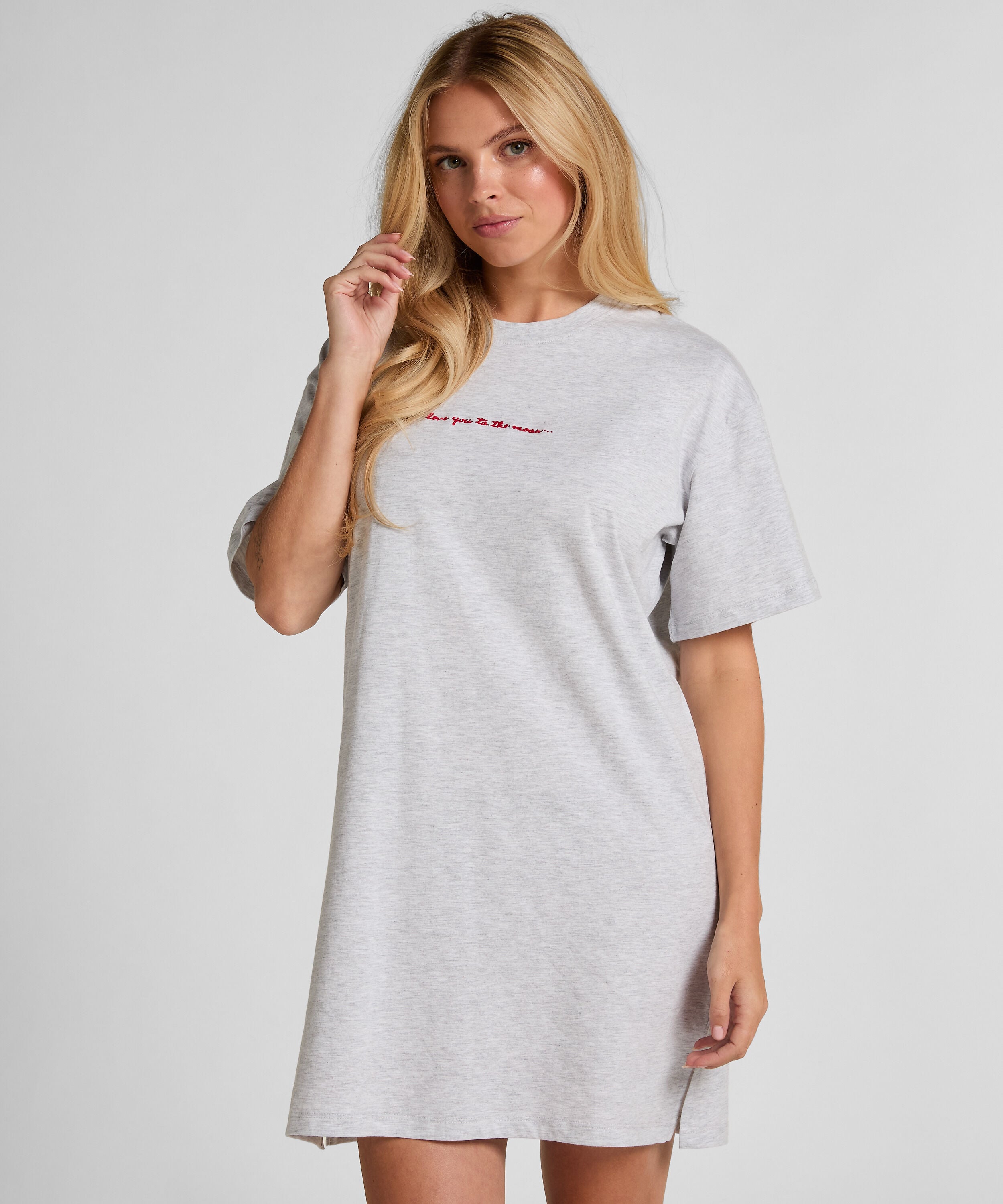Camisón de escote redondo, Gris