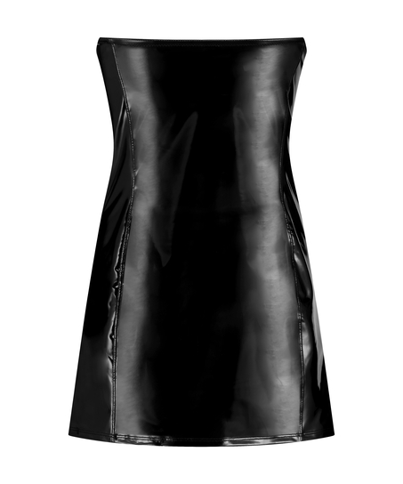 Vestido lencero con aros, Negro