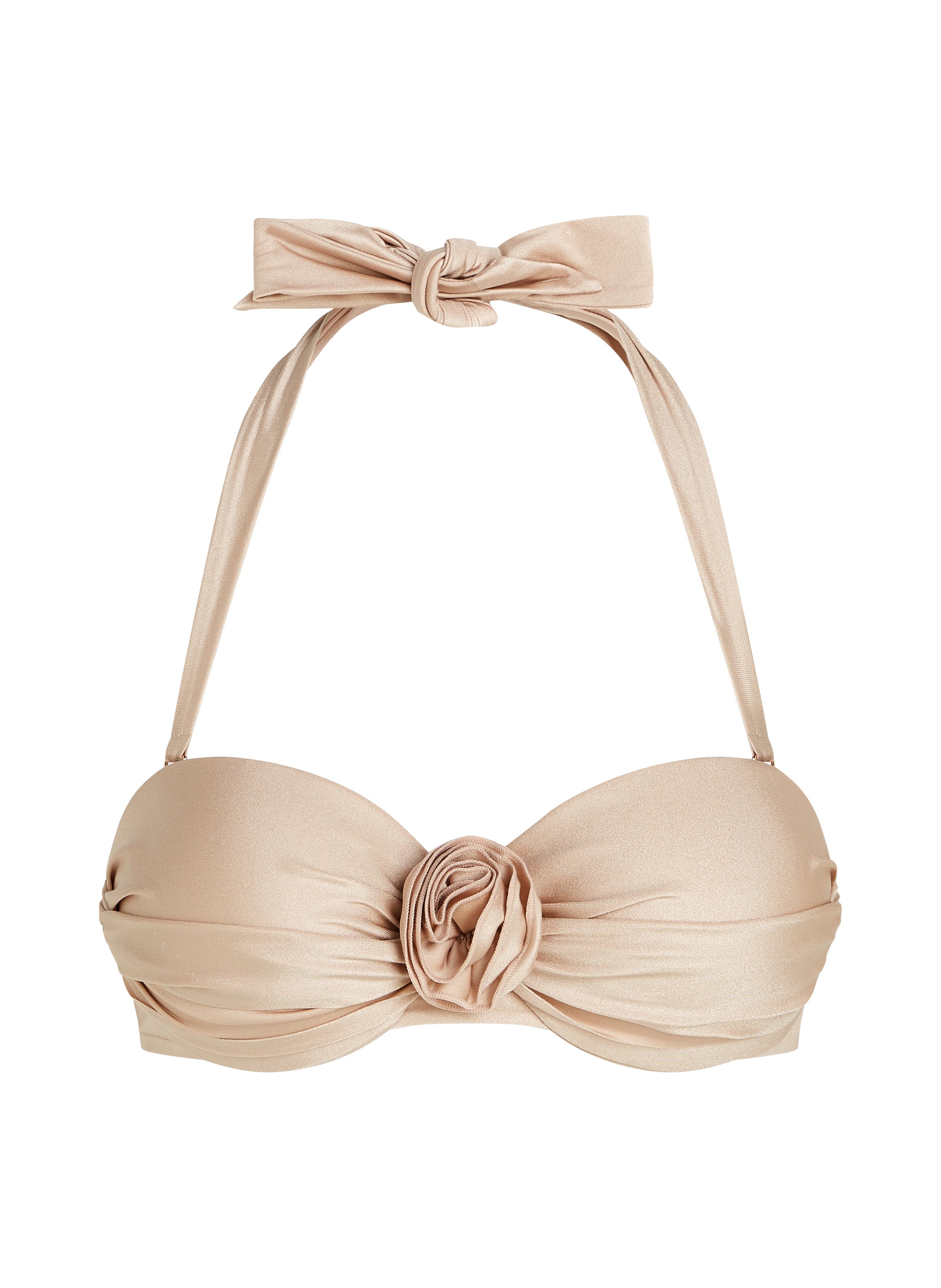 Top de bikini bandeau Lima, Beige, main