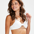 Top de bikini triangular Sacramento, Blanco
