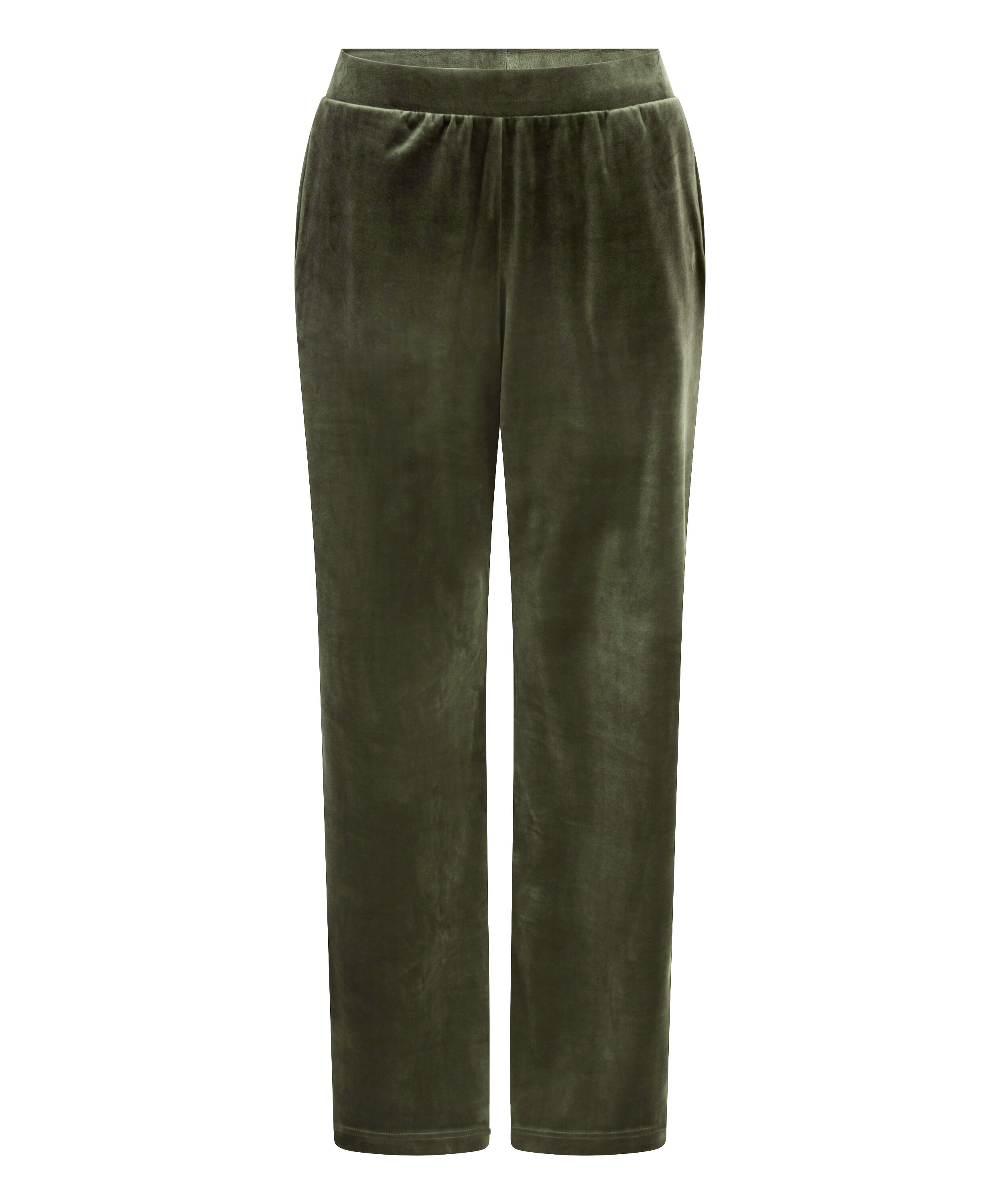Pantal&oacute;n de pijama de terciopelo, Verde