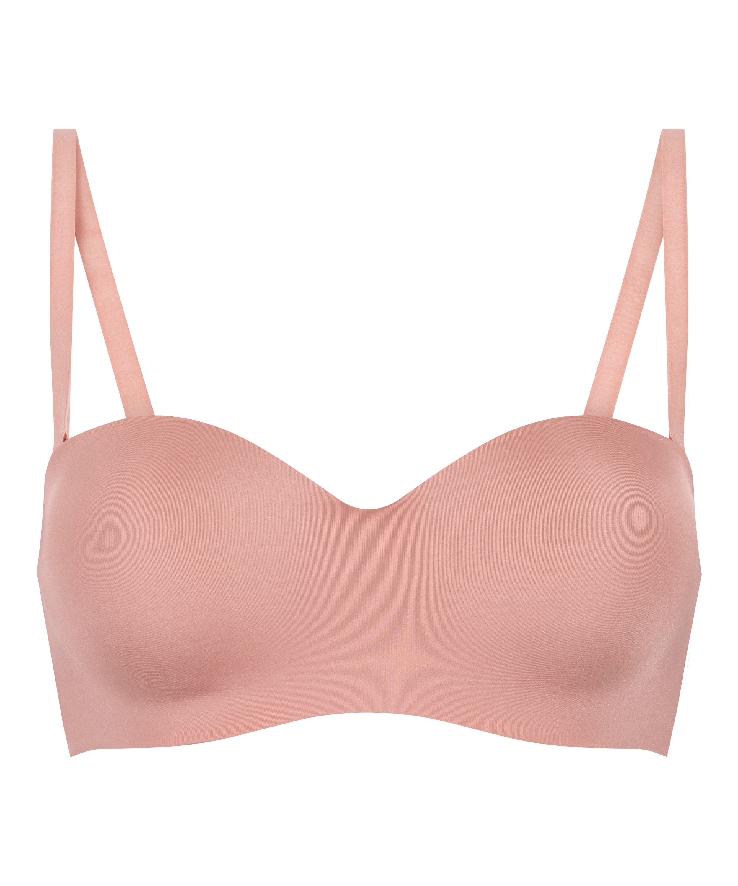 Sujetador push-up de aros sin tirantes y preformado Smooth, Rosa, main