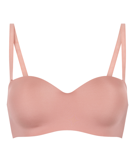Sujetador push-up de aros sin tirantes y preformado Smooth, Rosa
