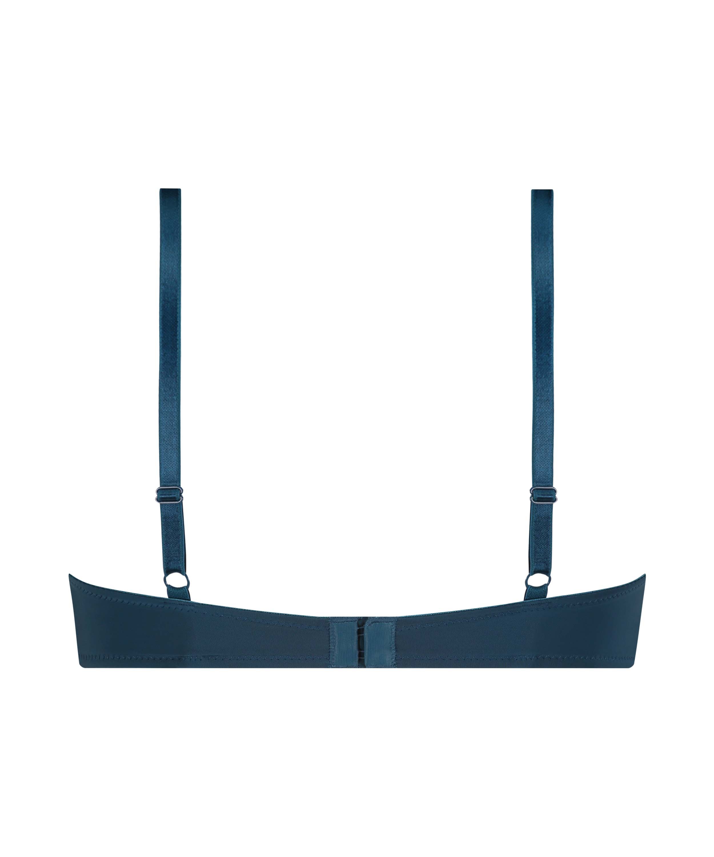 ﻿Sujetador con aros preformado Plunge, Azul, main