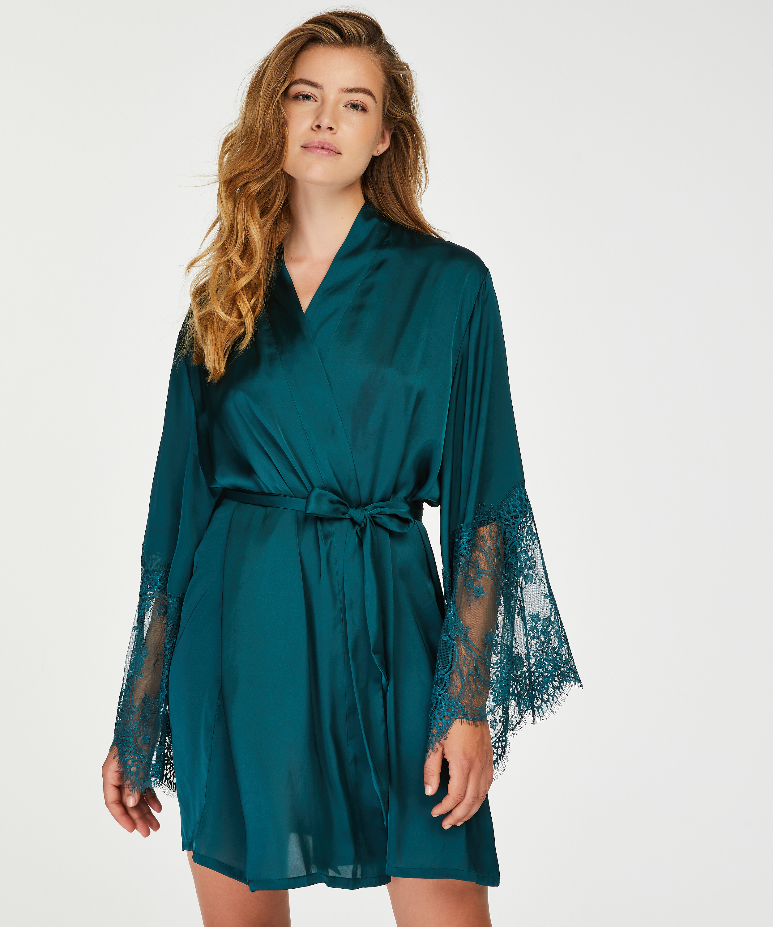 Kimono Satin, Azul, main