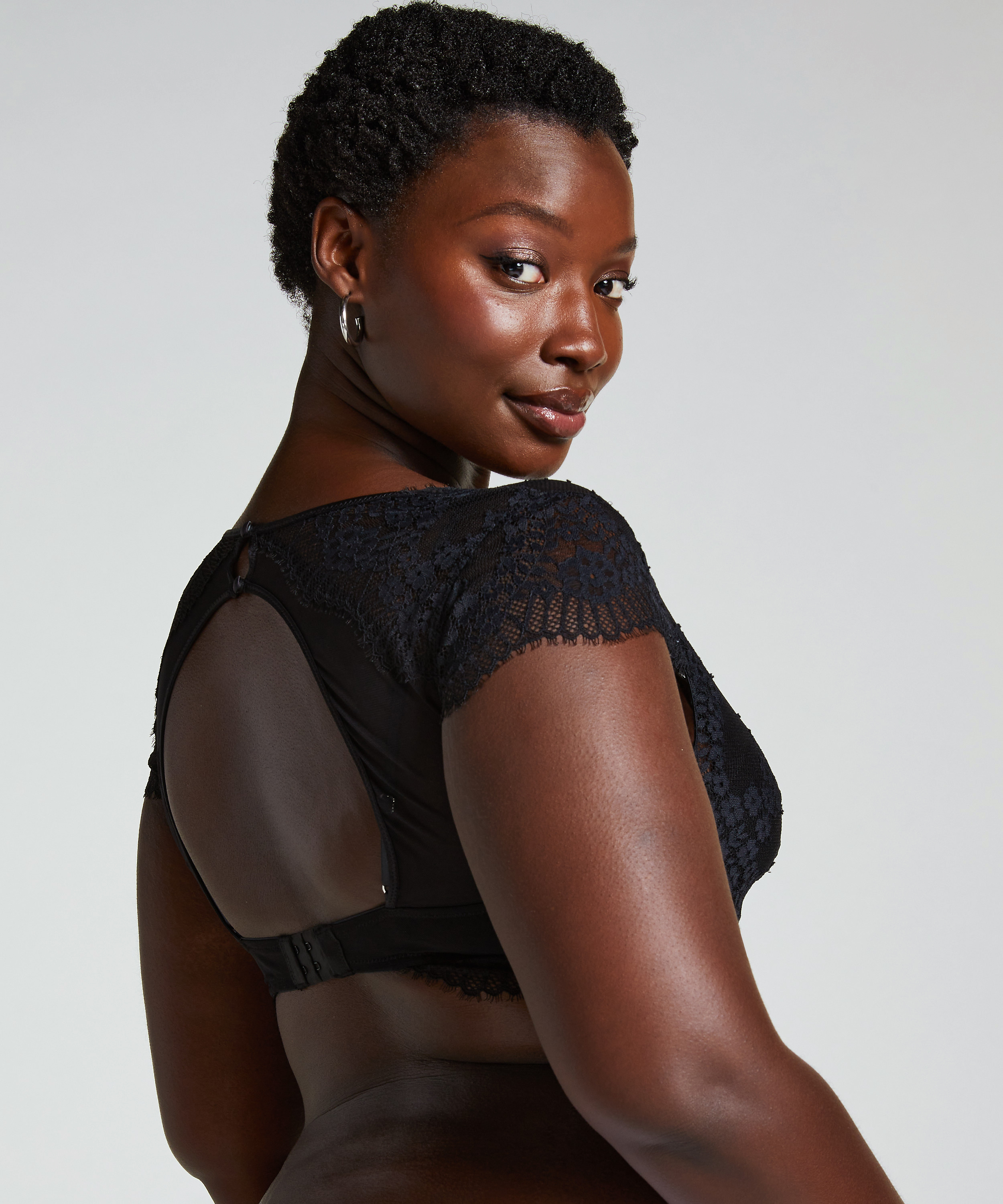 Bralette Daphne, Negro, main