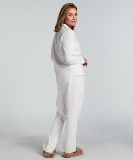 Pantalones de pijama de franela, Blanco