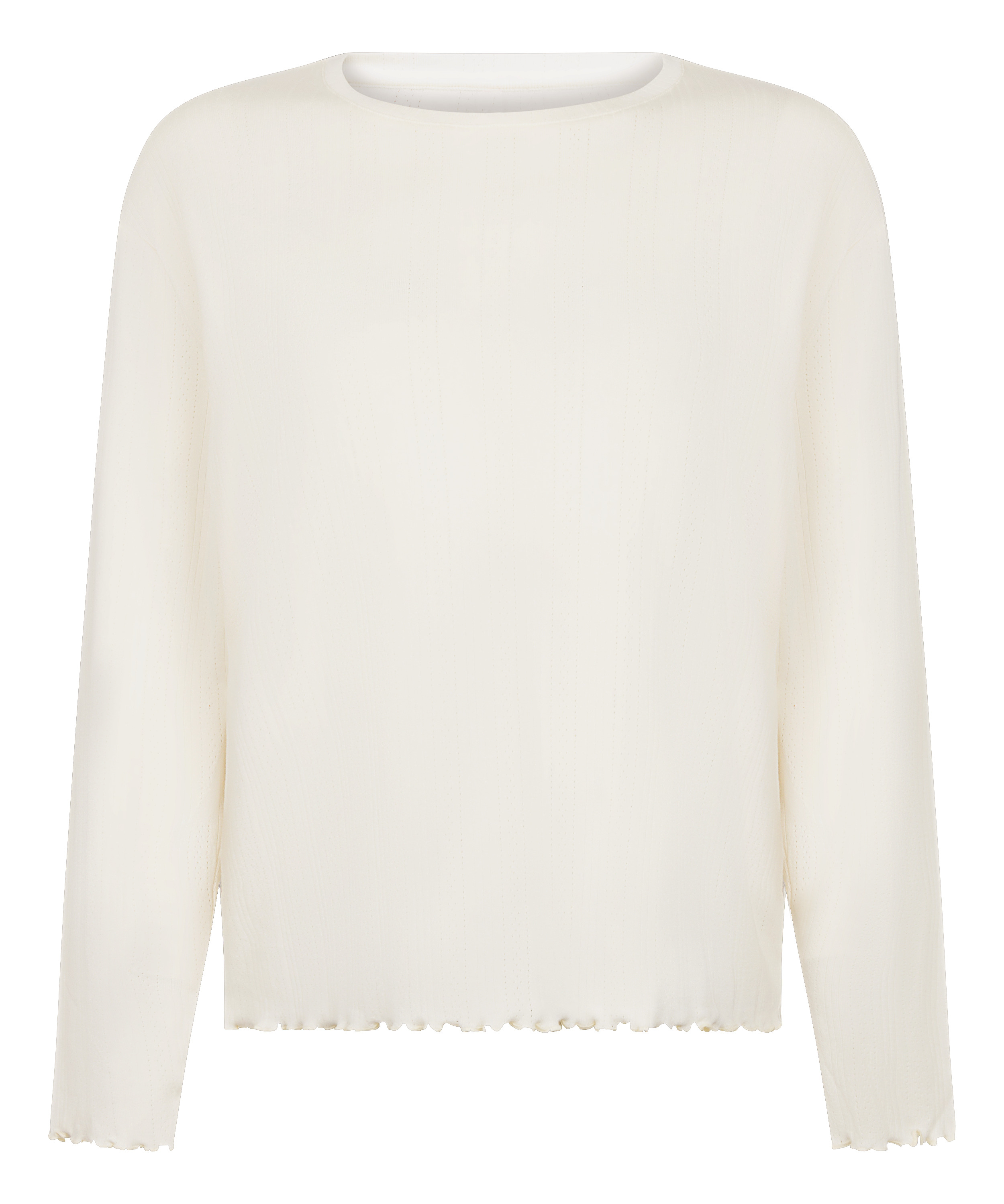 Pyjama Top Loose Pointelle, Blanco, main