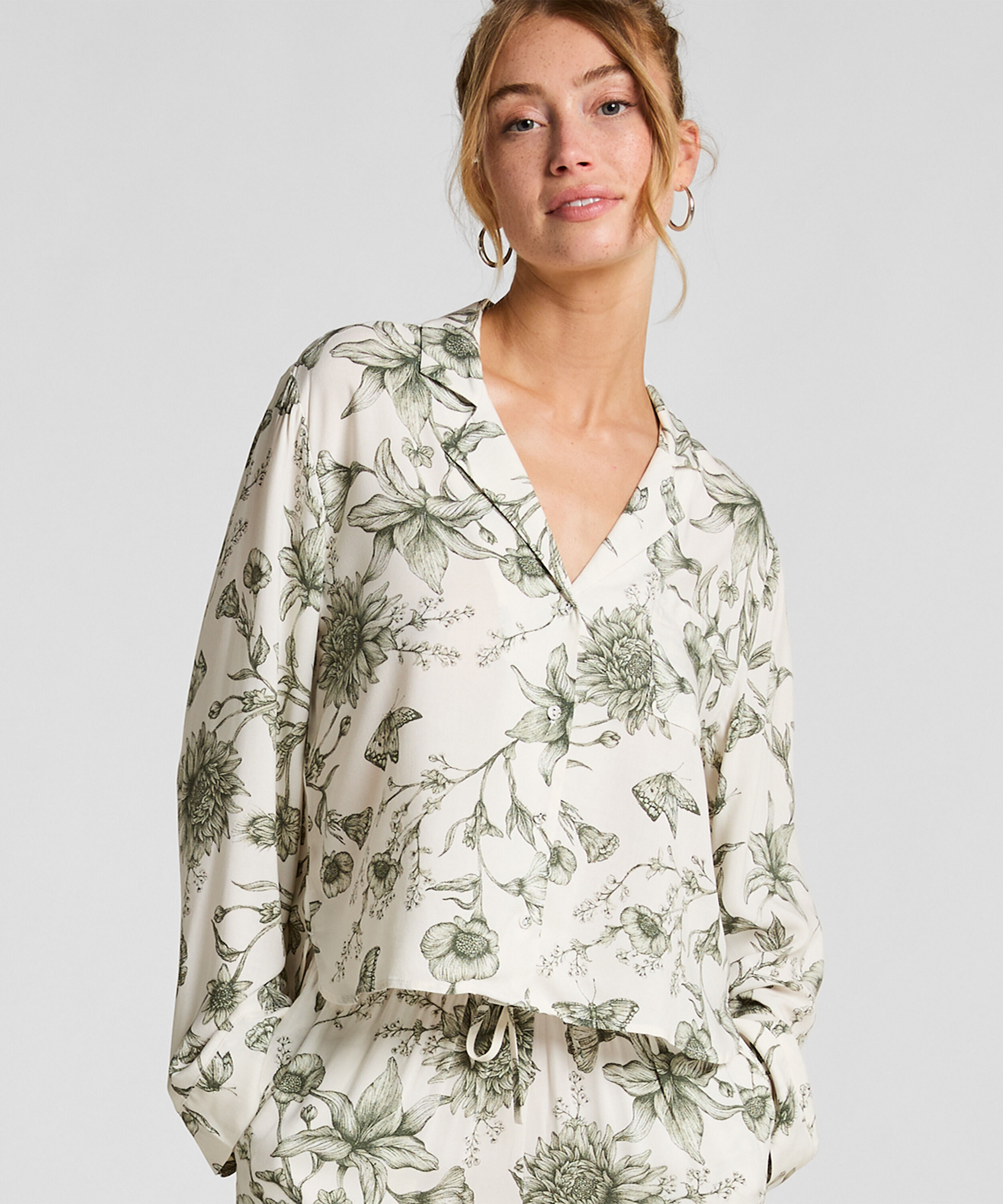 Top de pijama Storylover, Blanco