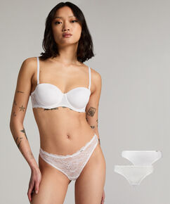 2 pares de tangas Angie, Blanco