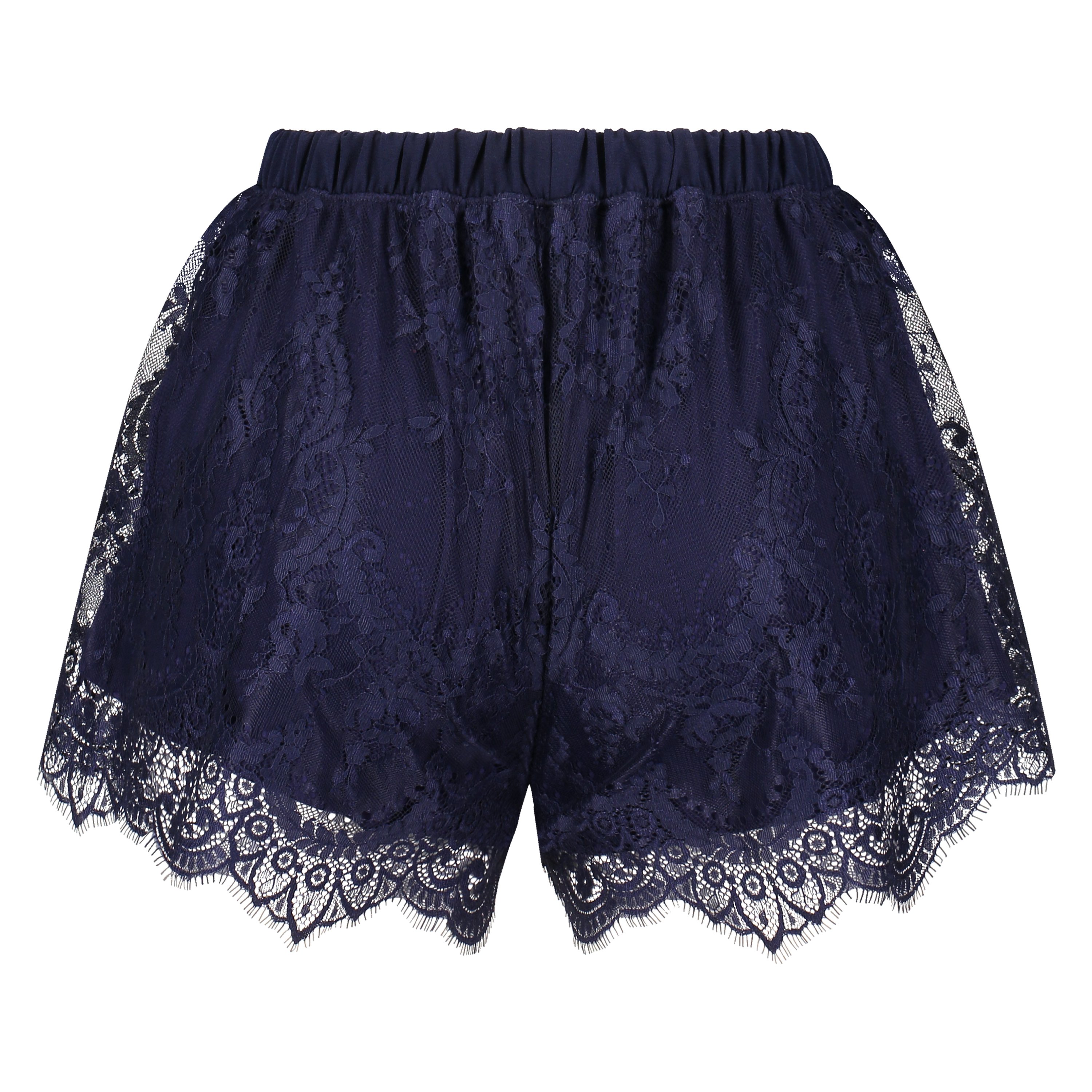 Pantal&oacute;n de pijama corto  all over lace, Azul, main