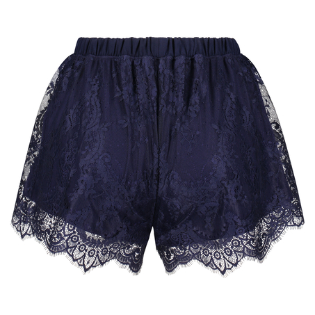 Pantal&oacute;n de pijama corto  all over lace, Azul
