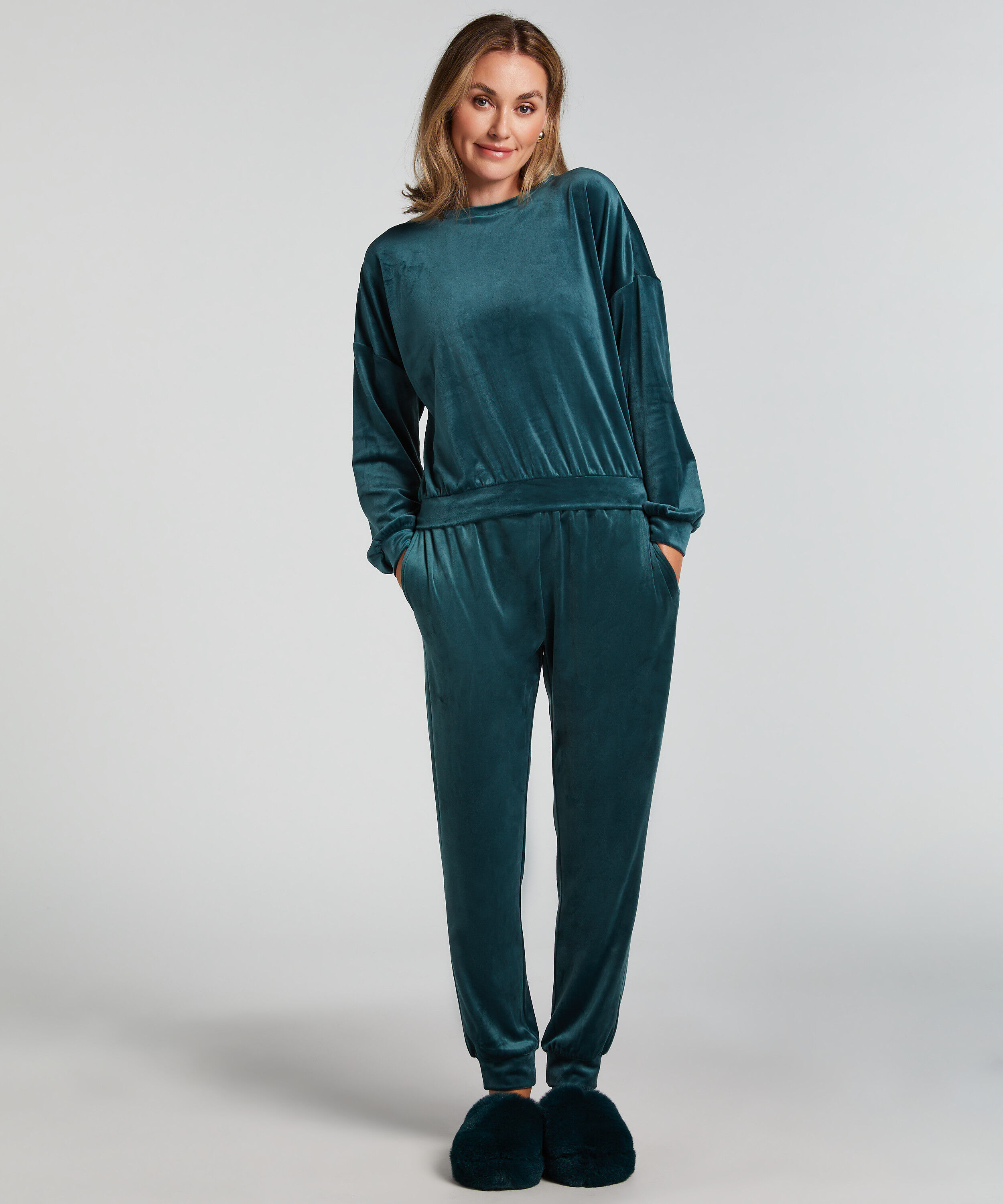 Pantalones de deporte Velours, Verde