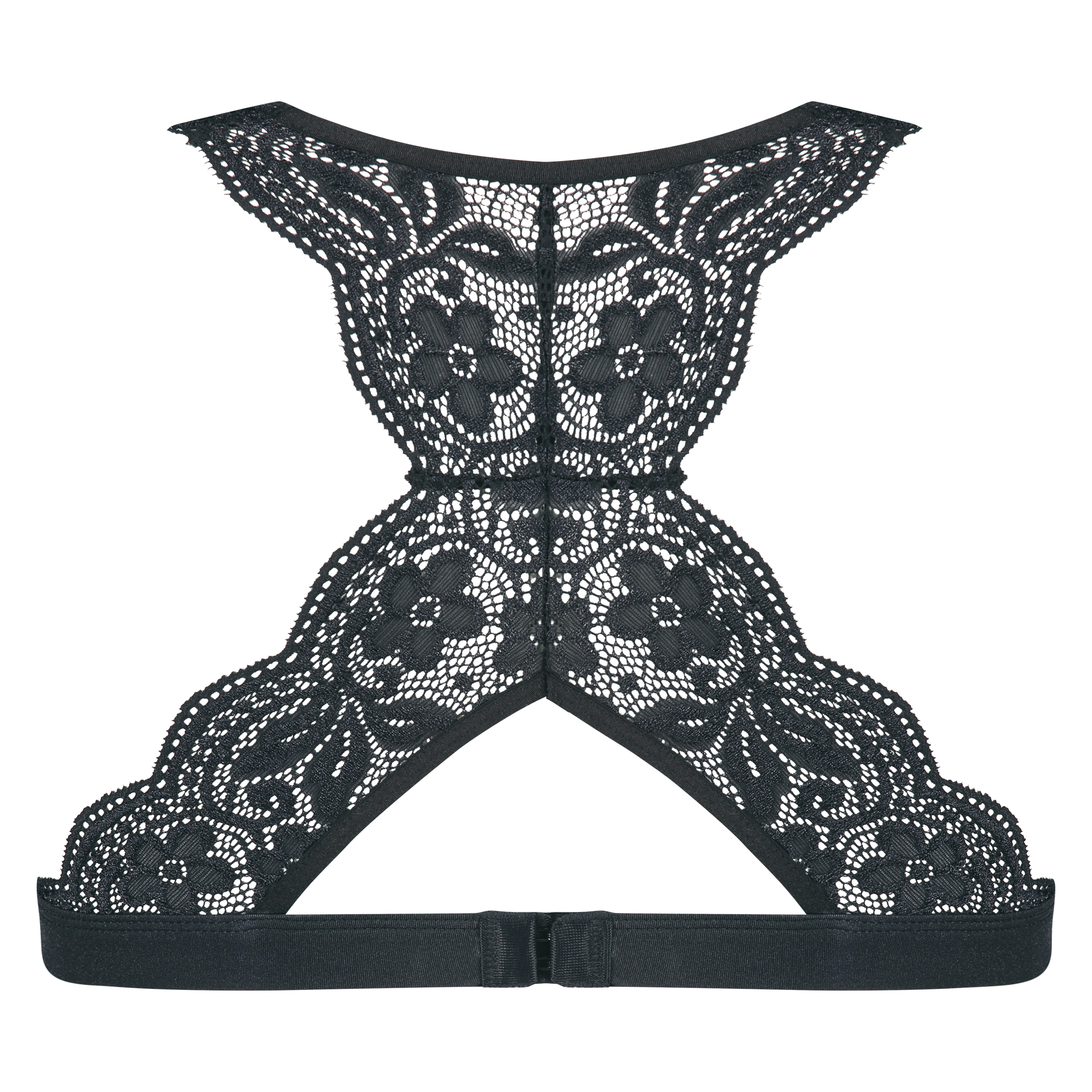 Bralette de estilo halter con espalda cruzada, Negro, main