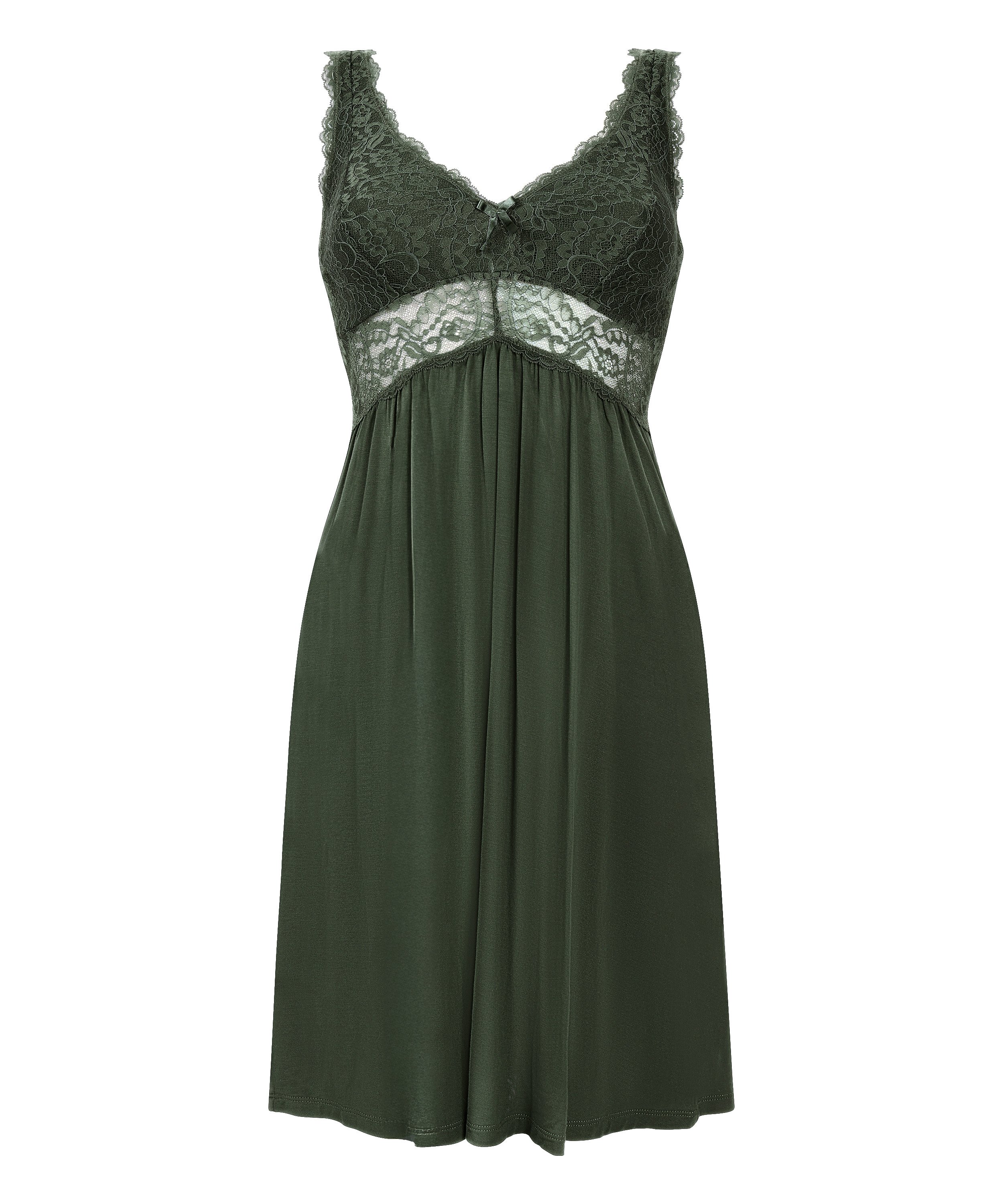 Vestido lencero Nora Lace, Verde, main