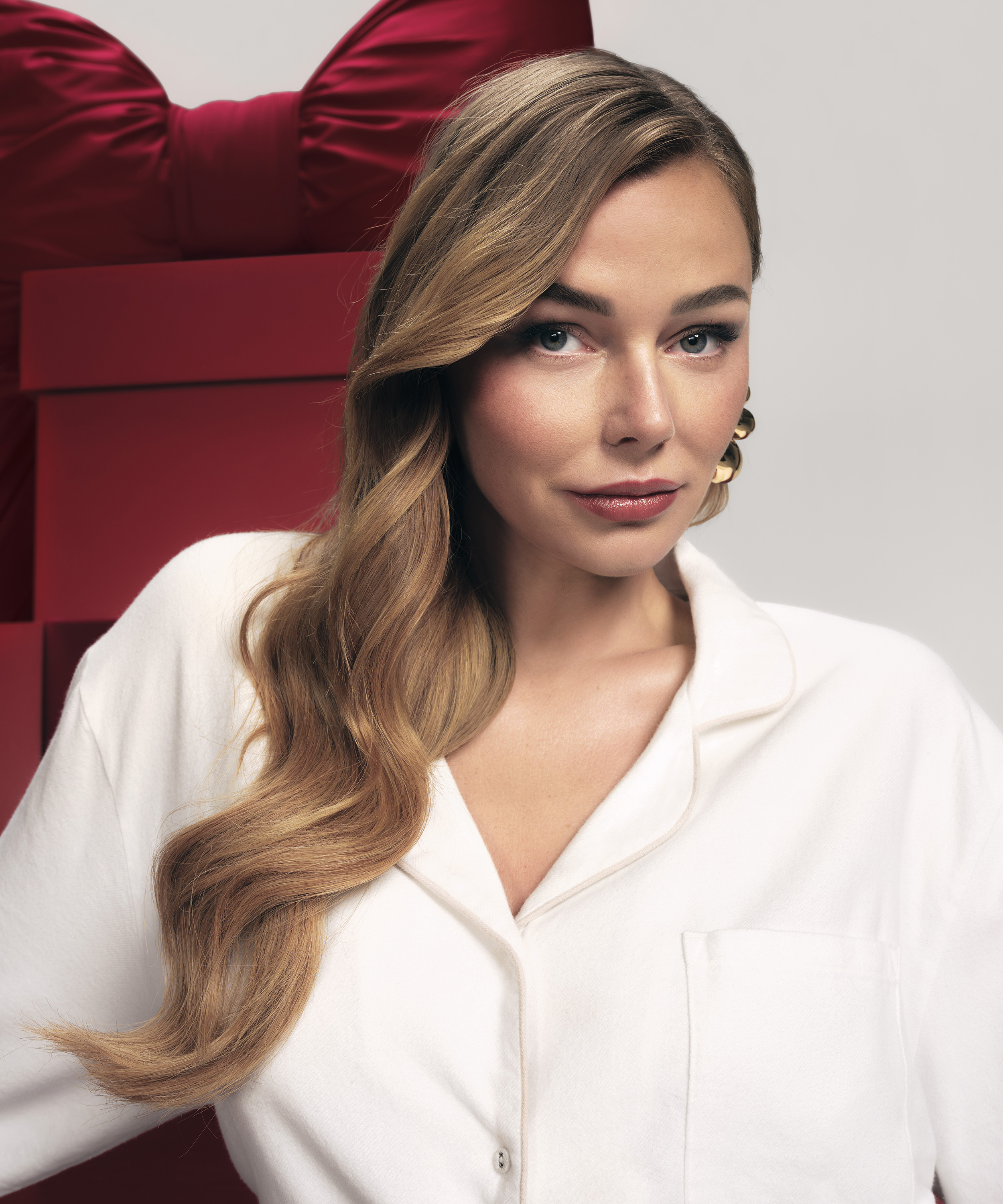 Top de pijama Flanel Essentials, Blanco, main