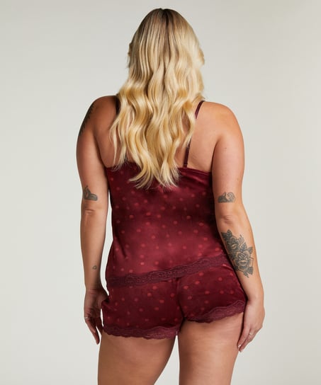 Camiseta top Velours Lace, Morado