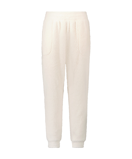 Pantalón de chándal de tejido polar tallas grandes, Blanco