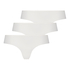 Pack de 3 Brasileña Invisible Lace Back, Blanco