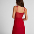 Vestido lencero Nora Lace, Rojo