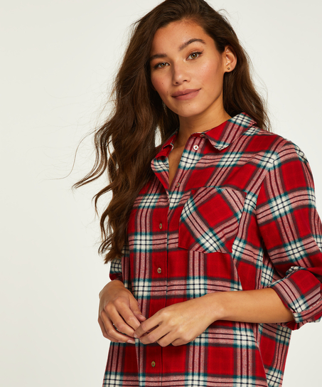 Camis&oacute;n boyfriend Check, Rojo