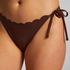 Braguita de Bikini Cheeky Tanga Scallop Lurex, marrón