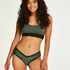 Brasileña en forma de V burn-out mesh, Verde