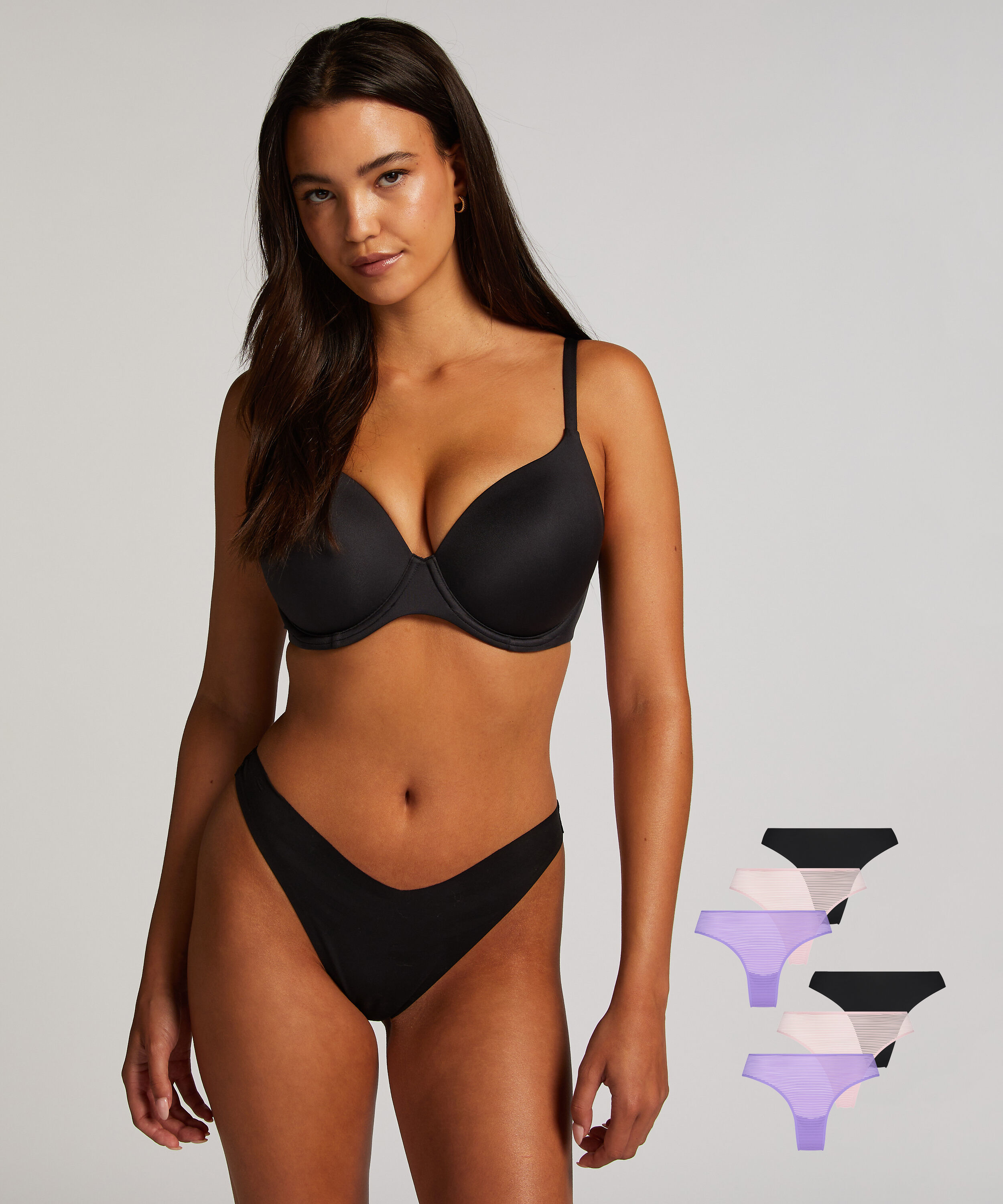 Lote de 6 braguitas brasileñas invisibles, Verde