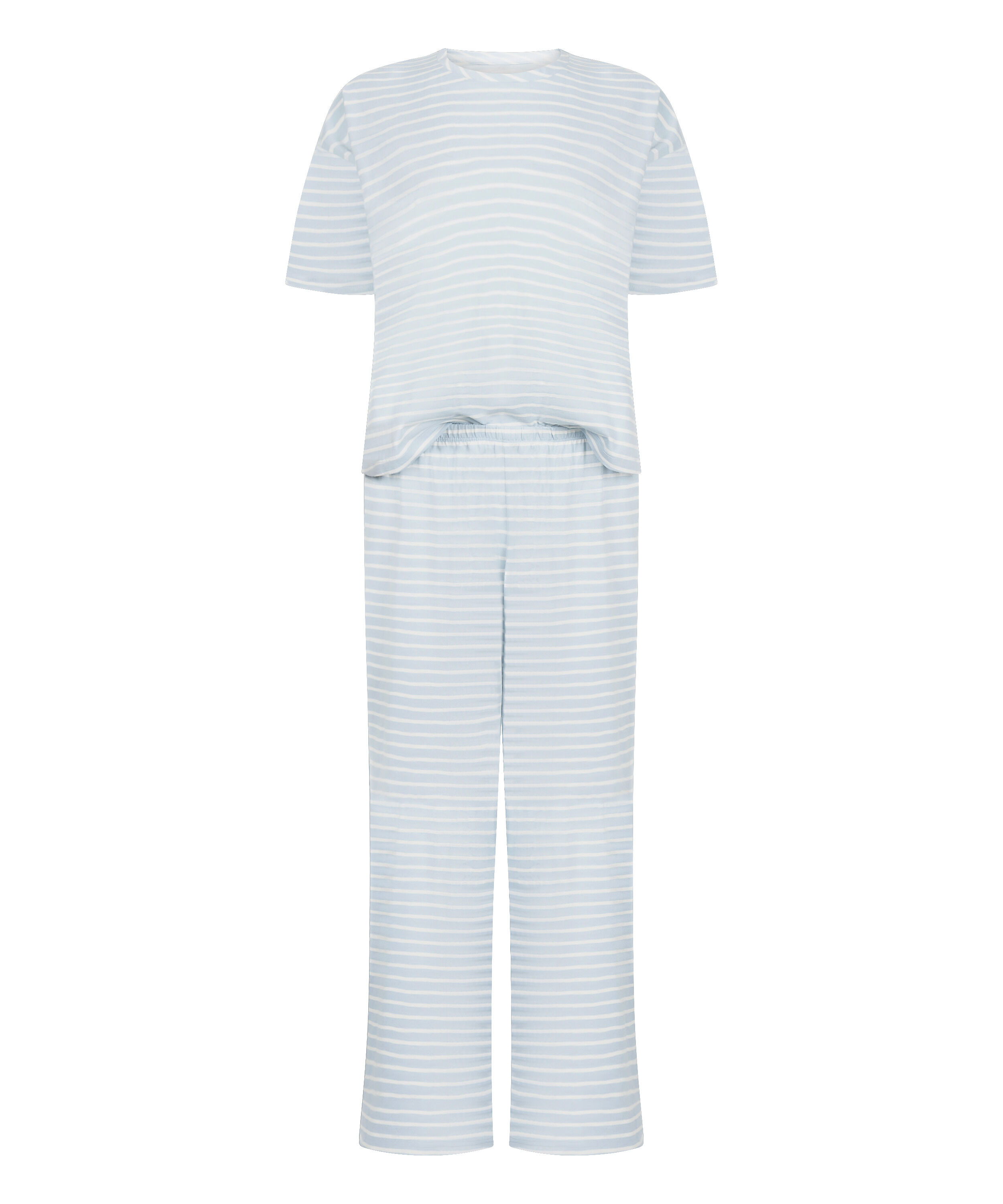 Pyjama Set Cotton Jersey Long, Azul
