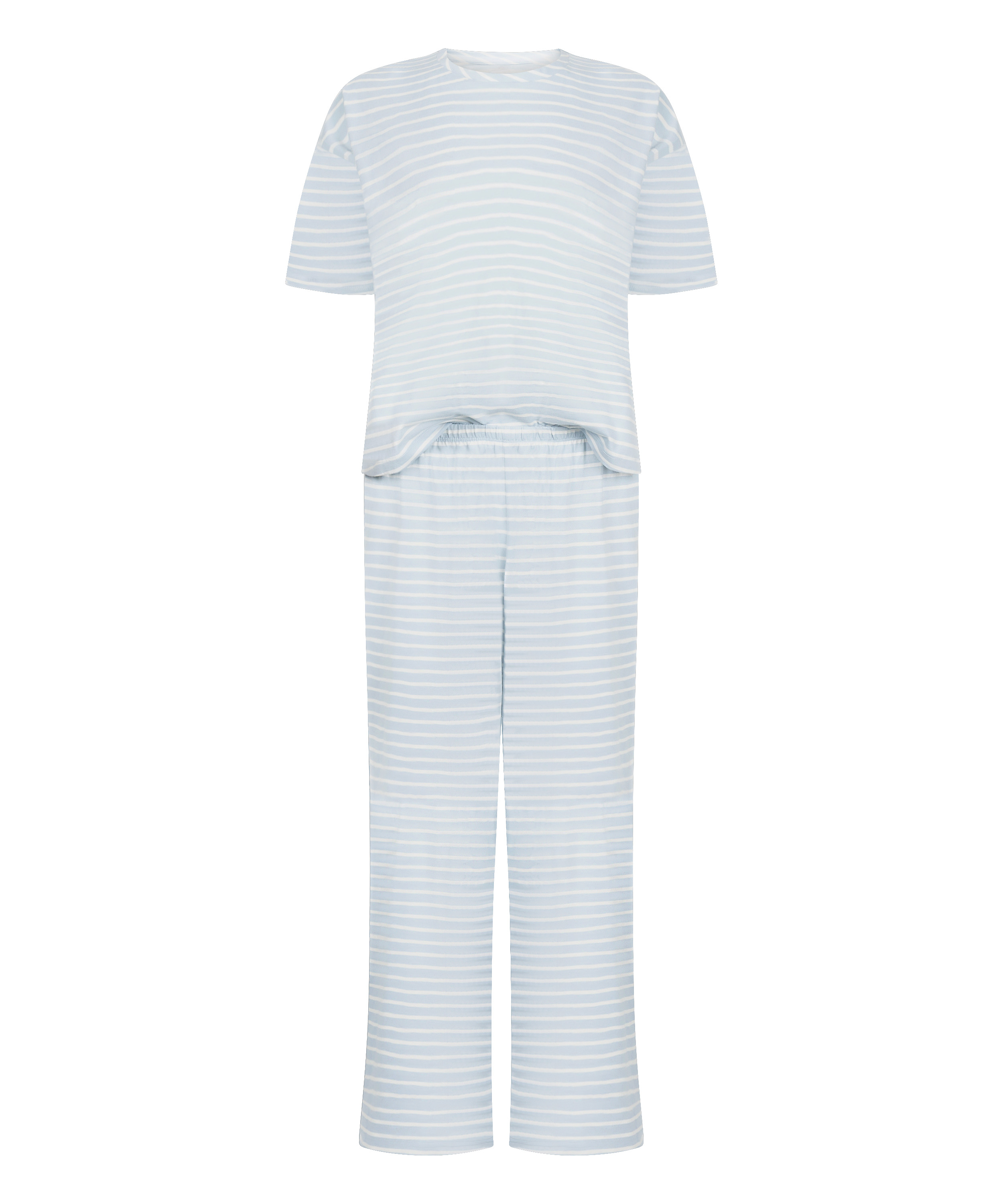 Pyjama Set Cotton Jersey Long, Azul, main