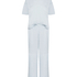 Pyjama Set Cotton Jersey Long, Azul