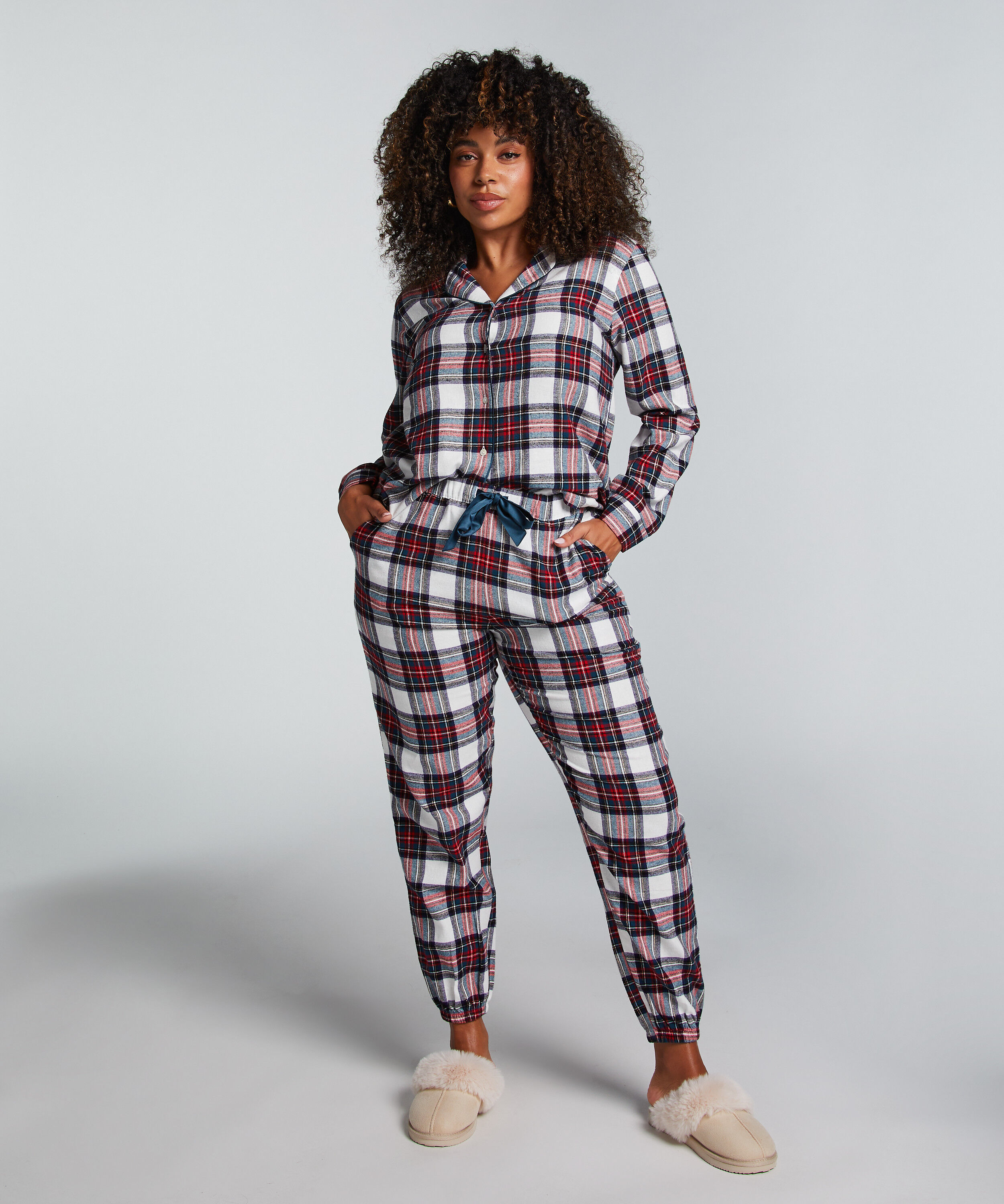 Conjunto de pijama Twill, Blanco