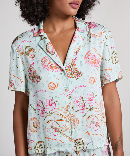 Chaqueta de sat&eacute;n, Verde