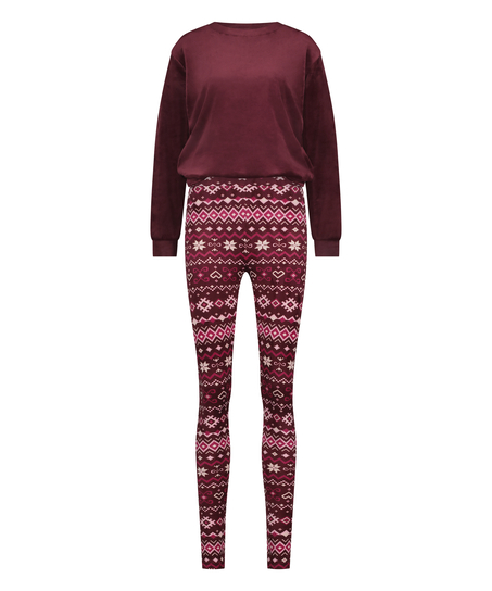 Conjunto de pijama con bolso, Rojo