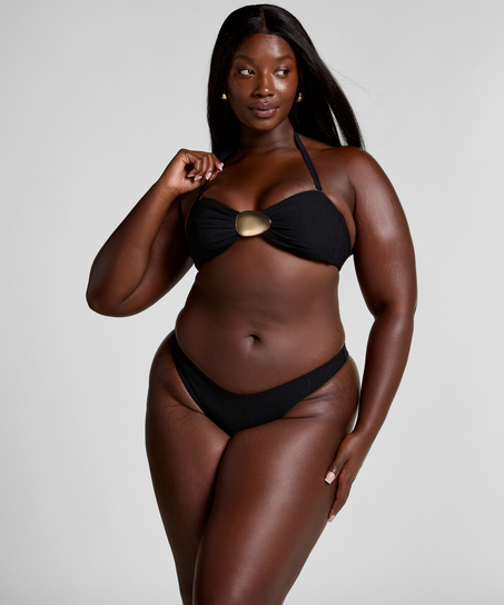 Braguita de bikini de tiro alto Cabo, Negro