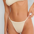 Braguita de bikini de tiro alto Textura HKM x NA-KD, Blanco