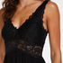 Vestido combinación Modal Lace, Negro