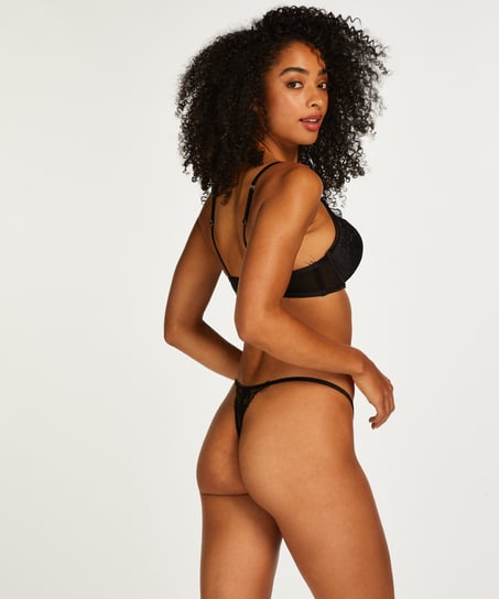 Sujetador maximizer con aros y relleno Elissa, Negro