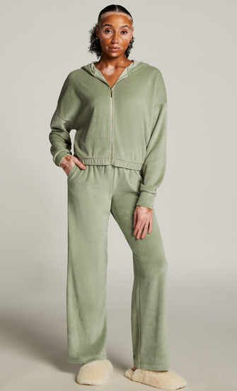 Pantalón de pijama de terciopelo, Verde